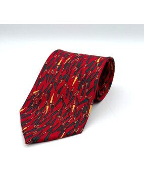 Vintage Museum of Fine Arts Boston Red Peppers 100% Silk Tie 59" x 4"